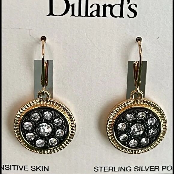 NWT Dillard’s Sterling Silver Post, Sensitive Skin Fishhook Earrings #J2 - Picture 4 of 4
